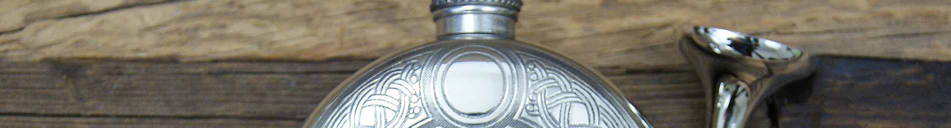 Wholesale 5oz Round Stainless Steel Flask with Celtic Horse Medallion - Buy Wholesale  Flasks