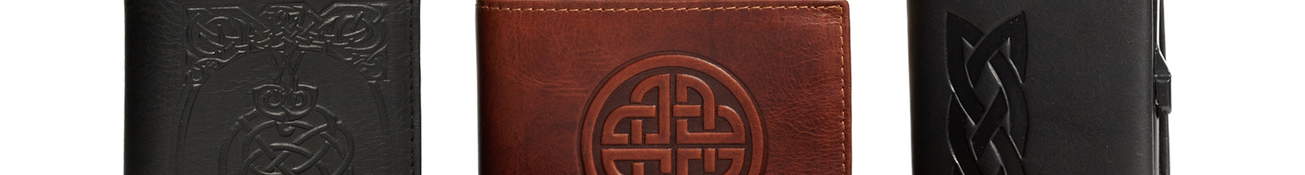 Celtic Knot Money Clip Wallet - Tan