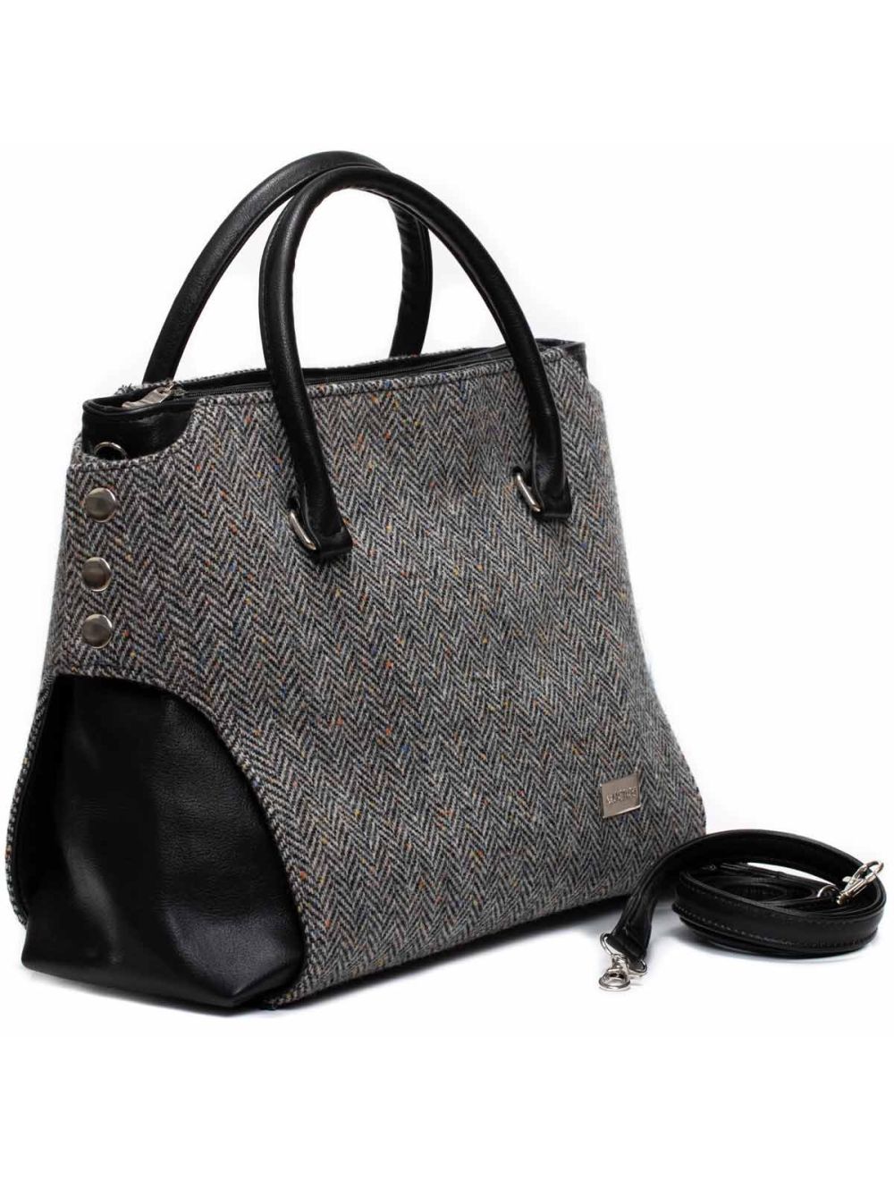 Small Leather Mobile Phone Purse/ Bag - Grey - LavenderLime Leather  Messenger Bag