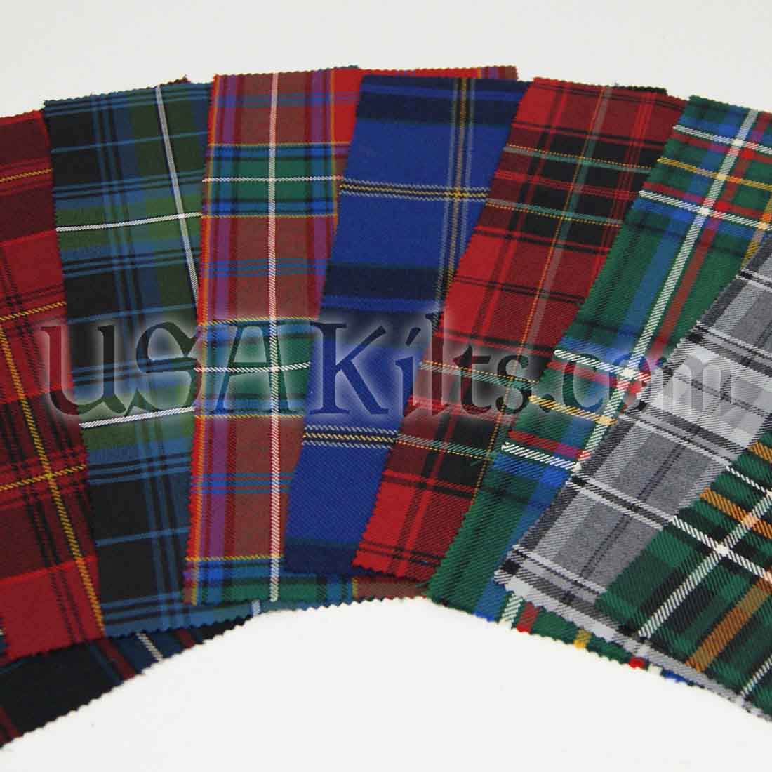 Tweed Check Fabric Swatches, Up to 500 Tartans